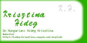 krisztina hideg business card